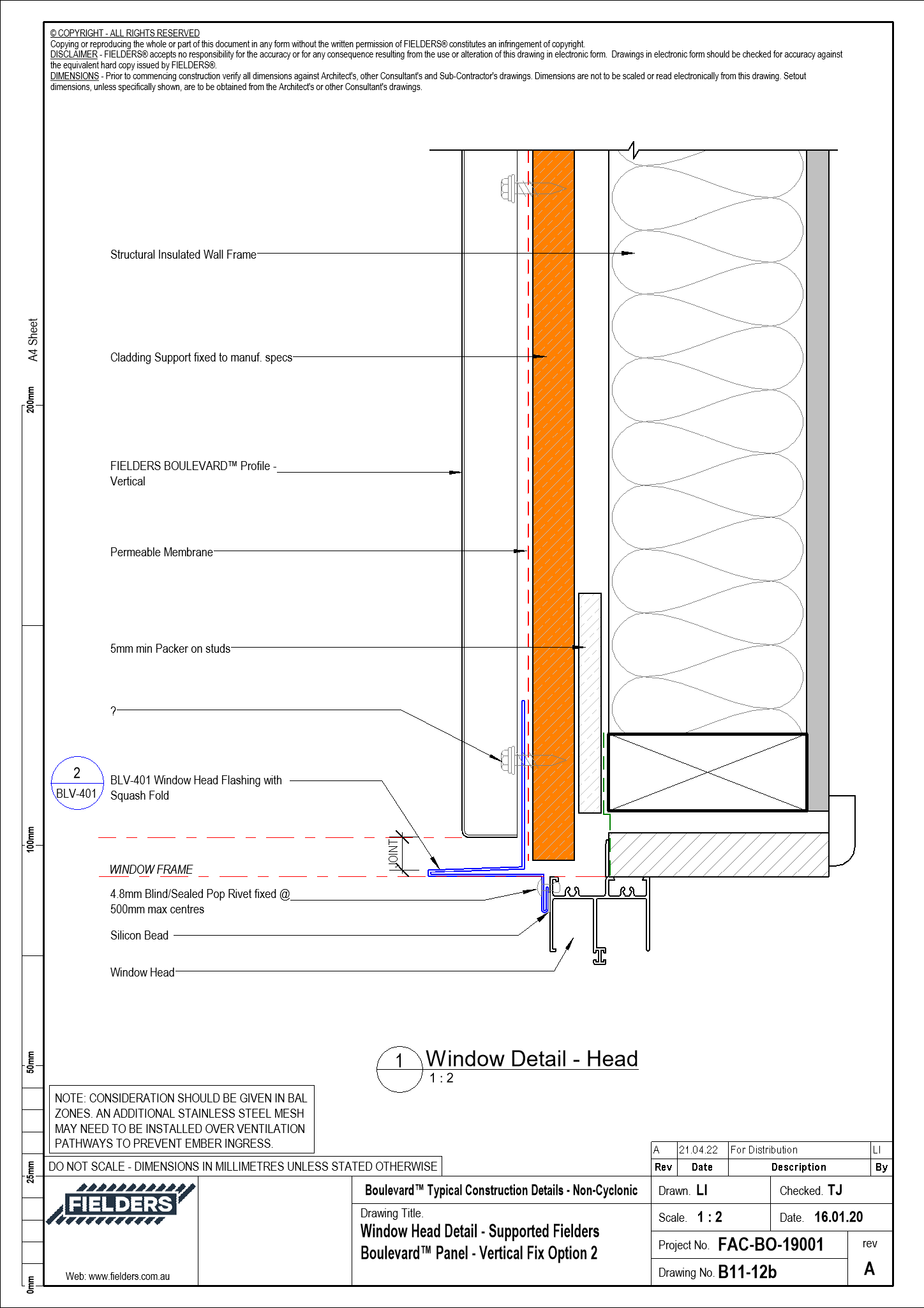 SHA403 Fielders Shadowline® Window Z Flashing with Squash Fold